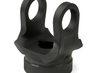 Automotive u-joint machined from steel and finished with Tru Temp mid-temperature Black Oxide