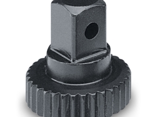 Precision gear connector machined from steel and finished with Tru Temp mid-temperature Black Oxide