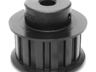 Pulley component machined from steel and finished with Tru Temp mid-temperature Black Oxide
