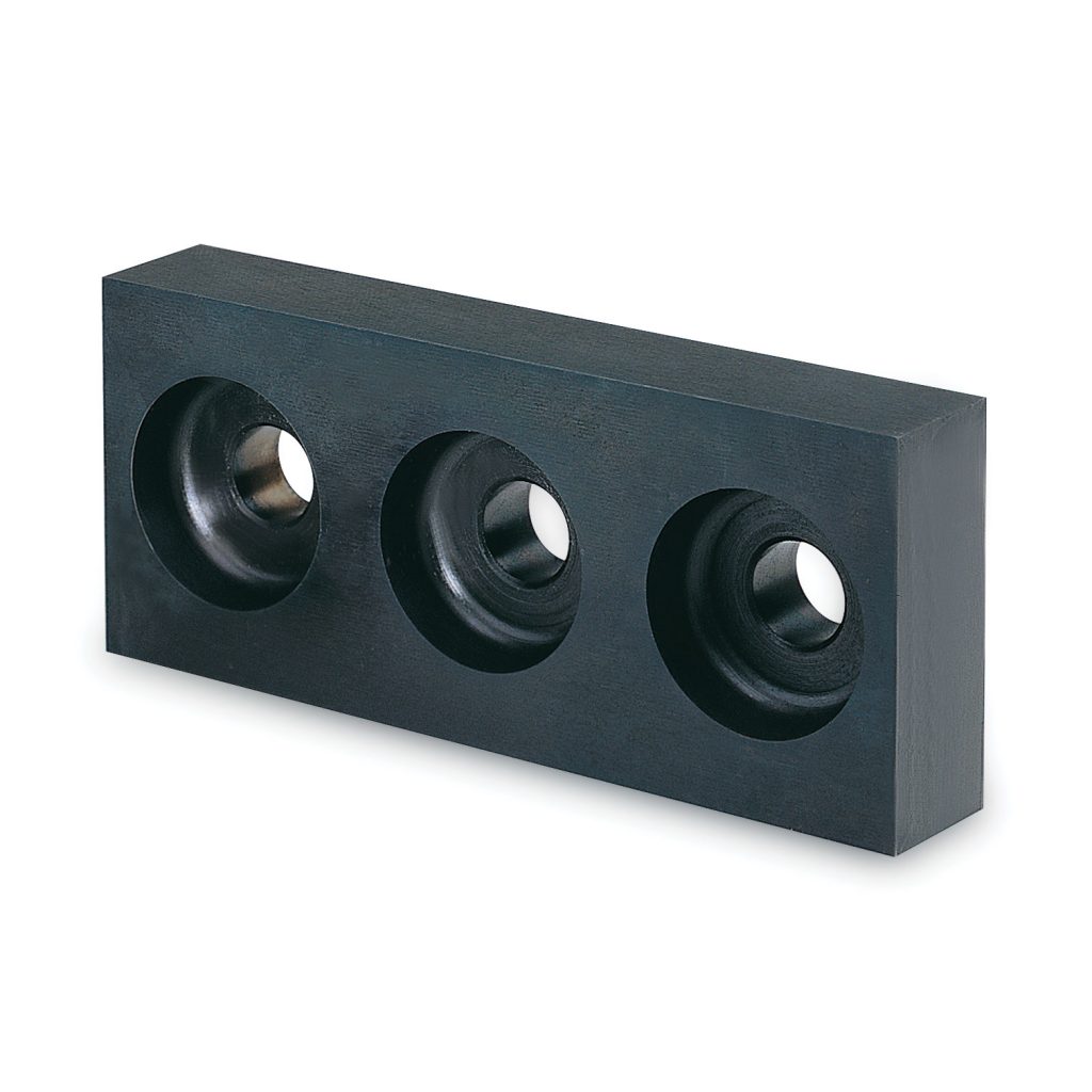 Machined steel hydraulic component with Presto Black room-temperature black oxide