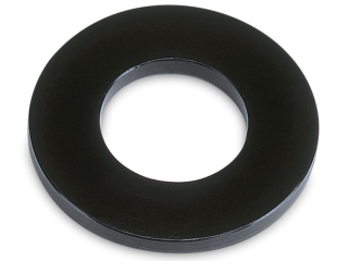 Steel washer finshed with Presto Black room-temperature black oxide